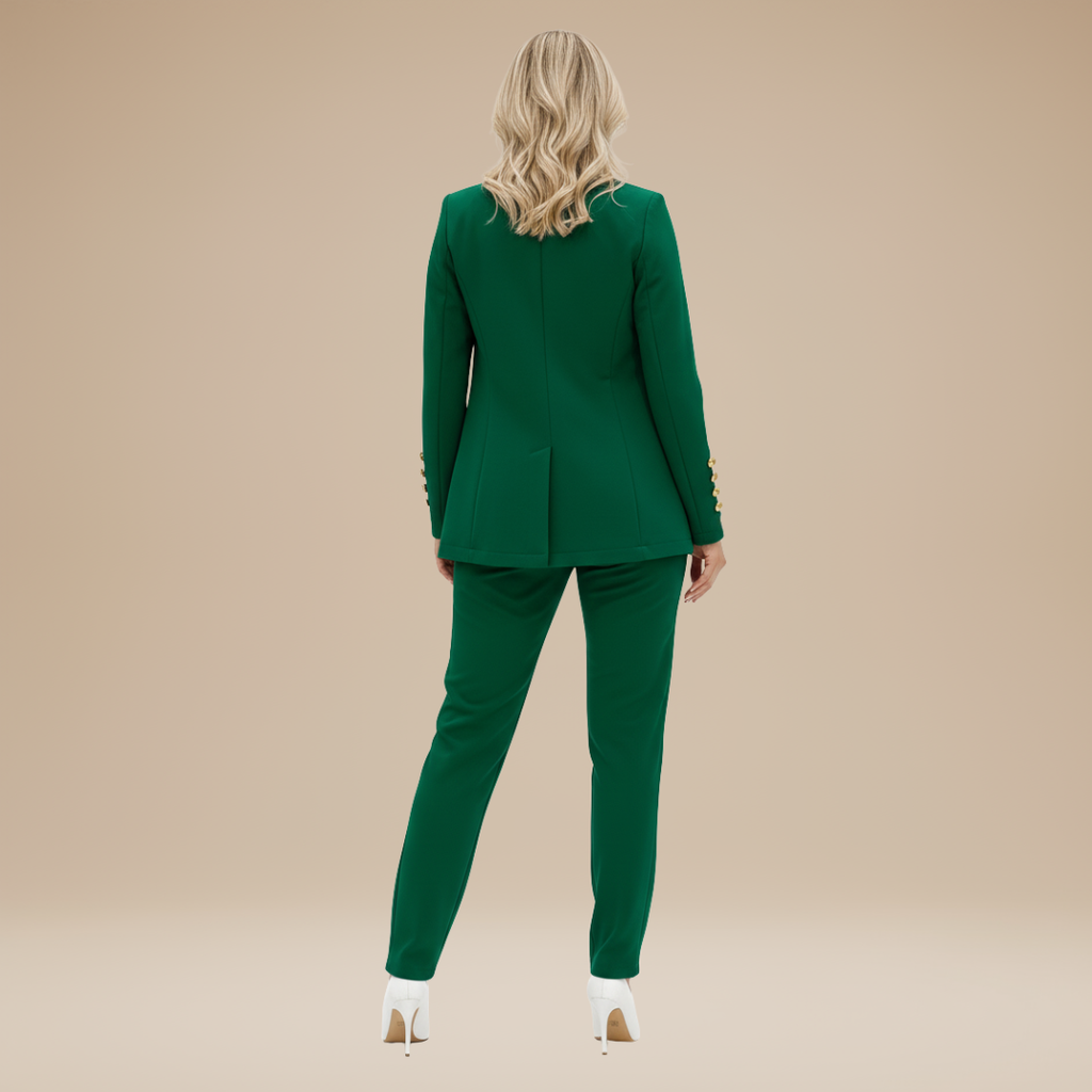Evelina | Completo Elegante Donna Blazer e Pantaloni dal Taglio Lineare