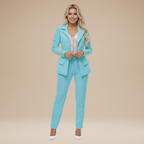 Evelina | Completo Elegante Donna Blazer e Pantaloni dal Taglio Lineare