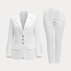Evelina | Completo Elegante Donna Blazer e Pantaloni dal Taglio Lineare