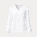 Sabina | Camicia Elegante da Donna con Raffinati Volant Frontali