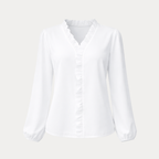 Sabina | Camicia Elegante da Donna con Raffinati Volant Frontali