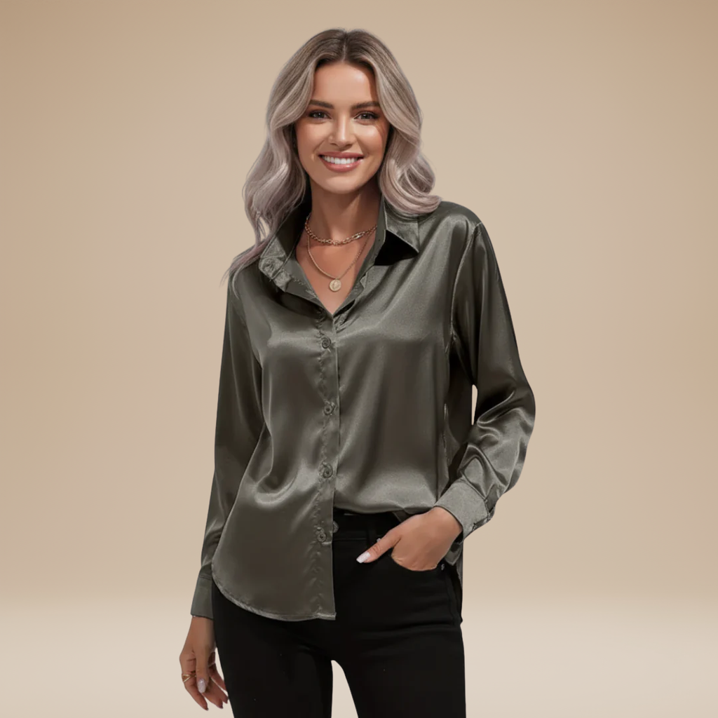 Camicia Clara in Satin: Eleganza Chic e Stile Raffinato