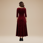 Valeria | Elegante Abito da Sera in Velluto Jacquard Stile Regale