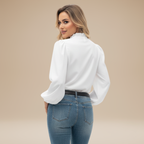 Sabina | Camicia Elegante da Donna con Raffinati Volant Frontali
