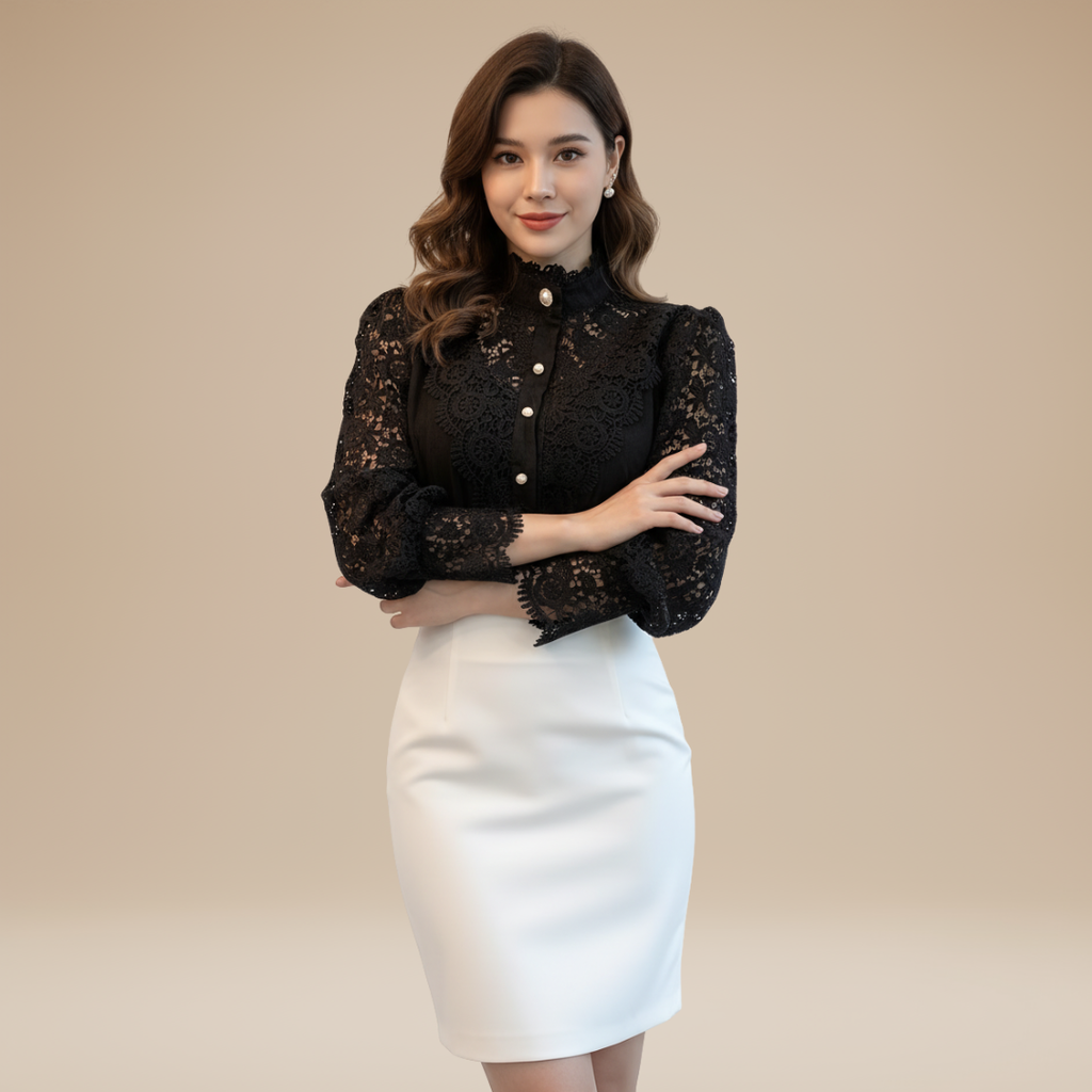 Anita | Blusa Ricamata da Donna con Dettagli Preziosi