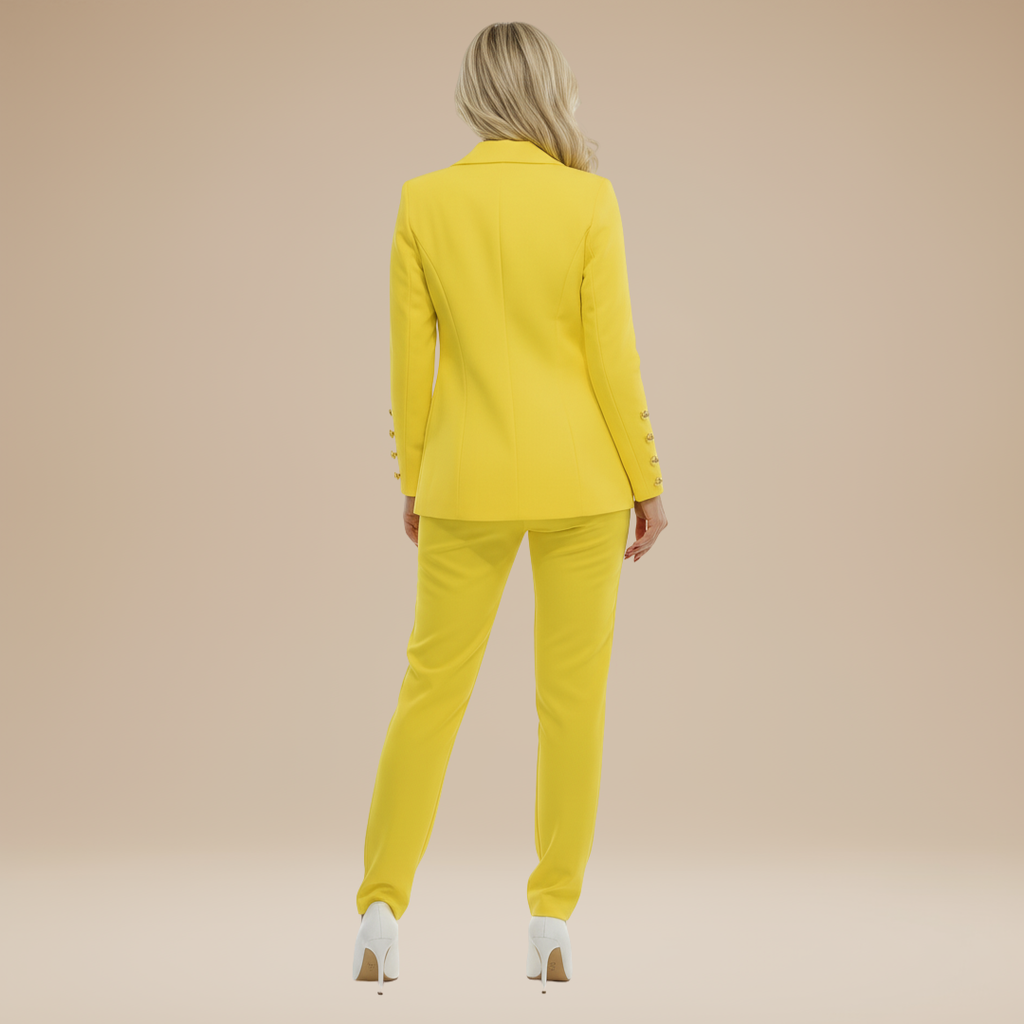 Evelina | Completo Elegante Donna Blazer e Pantaloni dal Taglio Lineare