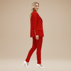 Evelina | Completo Elegante Donna Blazer e Pantaloni dal Taglio Lineare