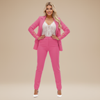 Evelina | Completo Elegante Donna Blazer e Pantaloni dal Taglio Lineare