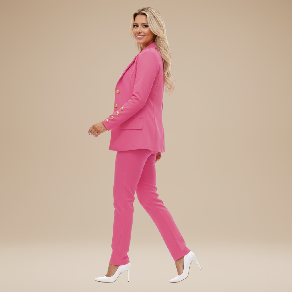 Evelina | Completo Elegante Donna Blazer e Pantaloni dal Taglio Lineare