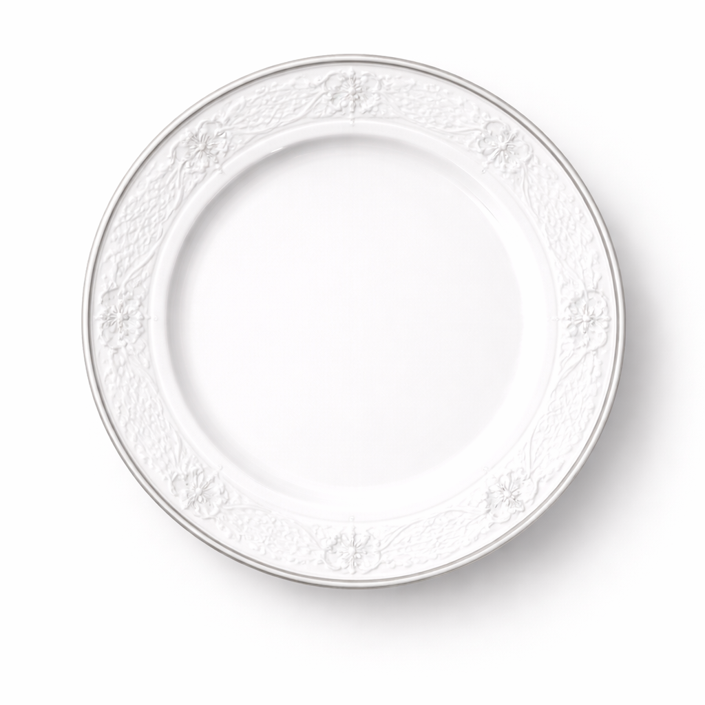 Piatto Piano Vespari “Fiori d’Argento”