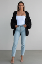 Cardigan da Donna in Maglia Intrecciata