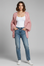 Cardigan da Donna in Maglia Intrecciata