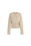 Cardigan Cropped Aderente da Donna con Bottoni