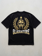 T-Shirt Streetwear "Gladiatore" — Nera Oversize – retro
