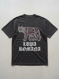T-Shirt Streetwear "Lupa Romana" — Antracite Oversize – fronte
