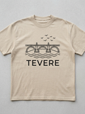 T-Shirt Streetwear "Tevere" — Sabbia Oversize – fronte