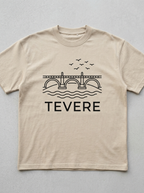 T-Shirt Streetwear "Tevere" — Sabbia Oversize – fronte